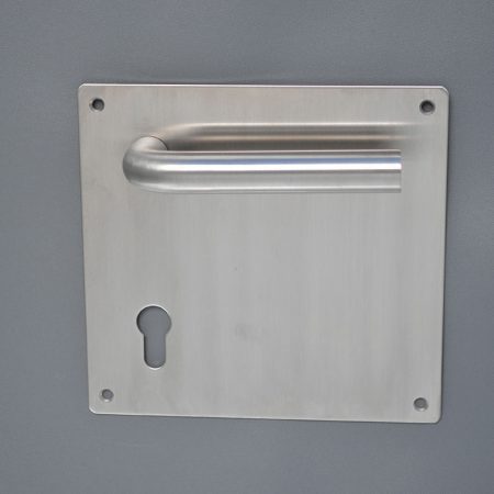 Manijas con Placa 8105 Inox.